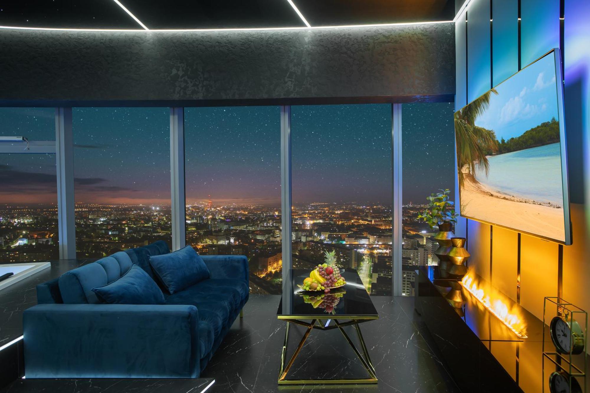 Apartment Sky Tower Z Jakuzzi Przy Oknie Breslau
